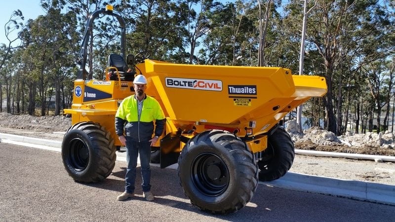 Thwaites 9T Site Dumper delivered to Bolte Civil